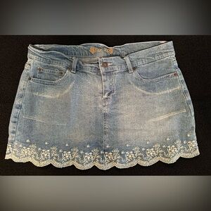 Rue21 Blue Embellished Mini Skirt